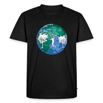 Slackline, Balance Sport - T-shirt Premium bio Homme - noir - Devant - Nico (187cm)