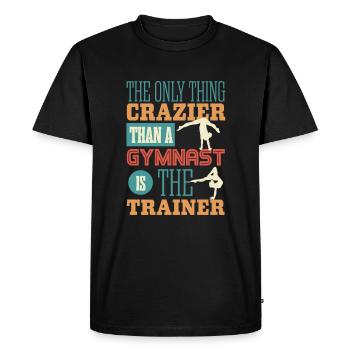 The coach is crazy, gymnastics - Men's Premium Organic T-Shirt - black - Front - Nico (187cm)