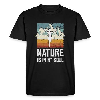 Marathon, Trail Running, Coureur - T-shirt Premium bio Homme - noir - Devant - Nico (187cm)