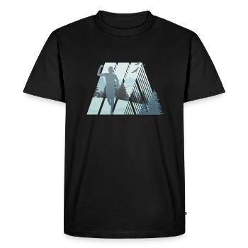 Marathon, TrailRunning Runner - Men's Premium Organic T-Shirt - black - Front - Nico (187cm)