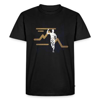 Marathon, TrailRunning Runner - Men's Premium Organic T-Shirt - black - Front - Nico (187cm)