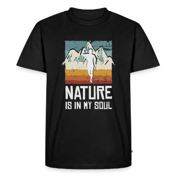 Marathon, Trail Running, Coureurs - T-shirt Premium bio Homme - noir - Devant - Nico (187cm)
