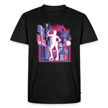 Asian City Jump Shoes Fitness - T-shirt Premium bio Homme - noir - Devant - Nico (187cm)