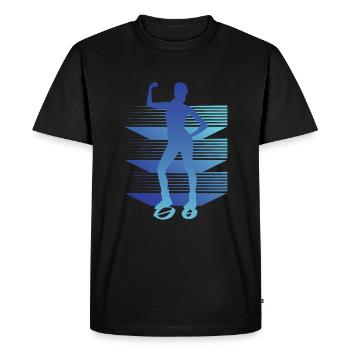 Géométrie Jump Shoes Fitness - T-shirt Premium bio Homme - noir - Devant - Nico (187cm)