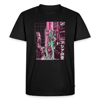 Asian City Jump Shoes Fitness - T-shirt Premium bio Homme - noir - Devant - Nico (187cm)