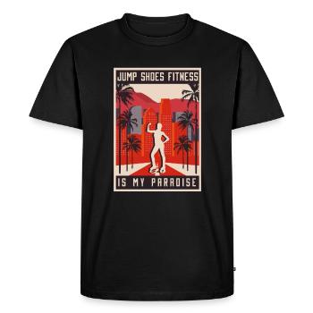 California Palm Jump Chaussures Fitness - T-shirt Premium bio Homme - noir - Devant - Nico (187cm)