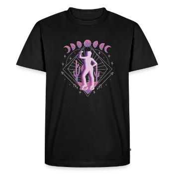 Vaporwave Weltall Jump Shoes Fitness - T-shirt Premium bio Homme - noir - Devant - Nico (187cm)