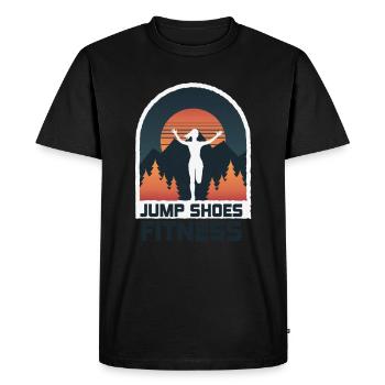 Jump Shoes Fitness Fitness Femme - T-shirt Premium bio Homme - noir - Devant - Nico (187cm)
