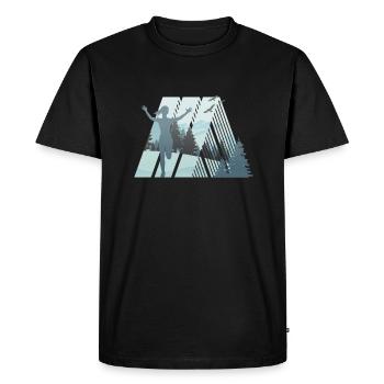 Jump Shoes Fitness Fitness Femme - T-shirt Premium bio Homme - noir - Devant - Nico (187cm)