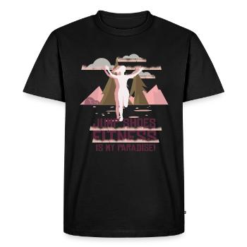 Jump Shoes Fitness Fitness Femme - T-shirt Premium bio Homme - noir - Devant - Nico (187cm)