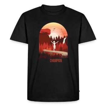 Jump Shoes Fitness Champion - T-shirt Premium bio Homme - noir - Devant - Nico (187cm)