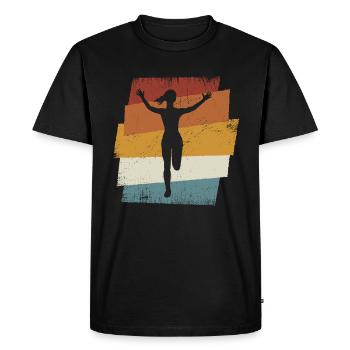 Retro Jump Chaussures Fitness - T-shirt Premium bio Homme - noir - Devant - Nico (187cm)
