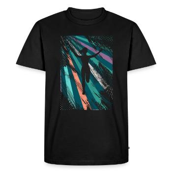 Retro Jump Chaussures Fitness - T-shirt Premium bio Homme - noir - Devant - Nico (187cm)