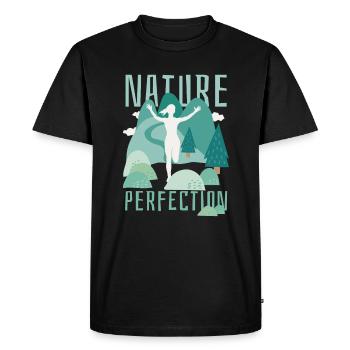 Jump Shoes Fitness Fitness Femme - T-shirt Premium bio Homme - noir - Devant - Nico (187cm)