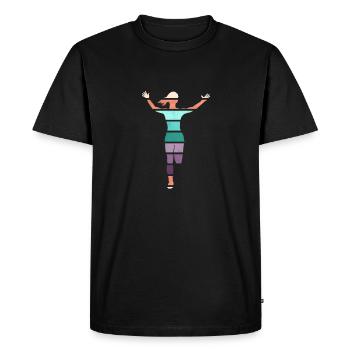 Retro Jump Chaussures Fitness - T-shirt Premium bio Homme - noir - Devant - Nico (187cm)