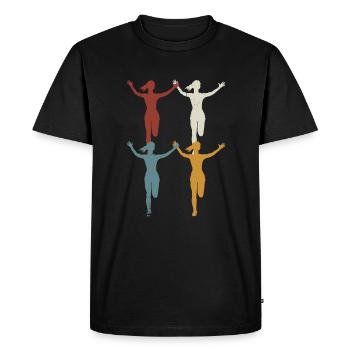 Retro Jump Chaussures Fitness - T-shirt Premium bio Homme - noir - Devant - Nico (187cm)