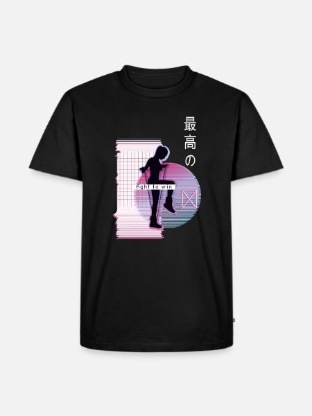 Vaporwave Metaverse Rope Jumping - Men's Premium Organic T-Shirt - black