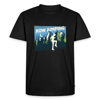 Rope Jumping Rope Jumping Woman - Men's Premium Organic T-Shirt - black - Front - Nico (187cm)
