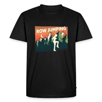 Rope Jumping Rope Jumping Woman - Men's Premium Organic T-Shirt - black - Front - Nico (187cm)