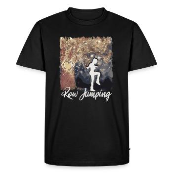 Rope Jumping Rope Jumping Woman - Men's Premium Organic T-Shirt - black - Front - Nico (187cm)