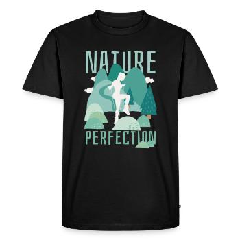 Rope Jumping Rope Jumping Woman - Men's Premium Organic T-Shirt - black - Front - Nico (187cm)