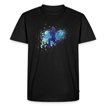Splash HIIT - Men's Premium Organic T-Shirt - black - Front - Nico (187cm)