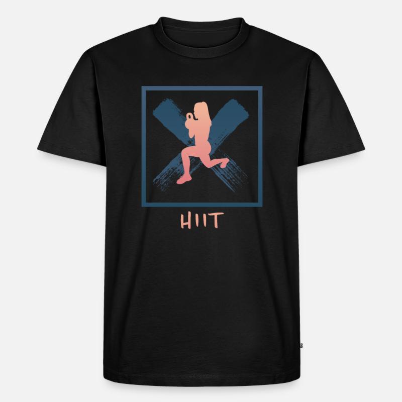 Grunge HIIT - Männer Premium Bio T-Shirt - Schwarz
