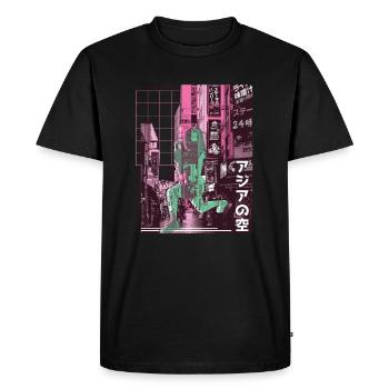 Asian City HIIT - Men's Premium Organic T-Shirt - black - Front - Nico (187cm)
