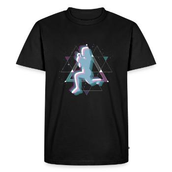 Vaporwave Universe HIIT - Men's Premium Organic T-Shirt - black - Front - Nico (187cm)