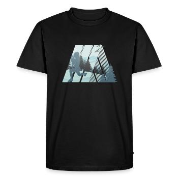 HIIT Fitness Woman - Men's Premium Organic T-Shirt - black - Front - Nico (187cm)