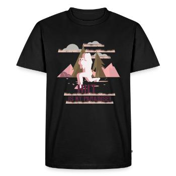 HIIT Fitness Woman - Men's Premium Organic T-Shirt - black - Front - Nico (187cm)