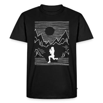 Lines HIIT - Men's Premium Organic T-Shirt - black - Front - Nico (187cm)