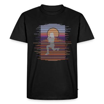 Lines HIIT - Men's Premium Organic T-Shirt - black - Front - Nico (187cm)