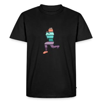 Retro HIIT - Men's Premium Organic T-Shirt - black - Front - Nico (187cm)