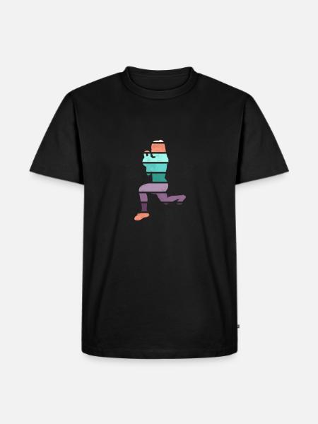 Retro HIIT - Men's Premium Organic T-Shirt - black