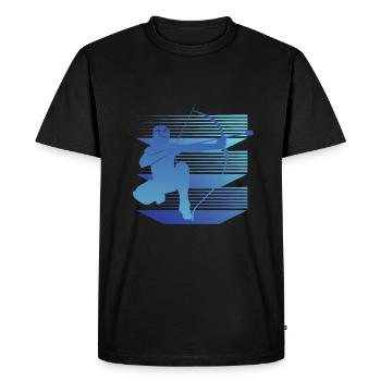 Geometry Arrowtag - Men's Premium Organic T-Shirt - black - Front - Nico (187cm)