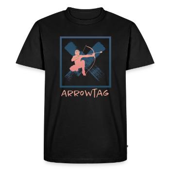 Grunge Arrowtag - T-shirt Premium bio Homme - noir - Devant - Nico (187cm)