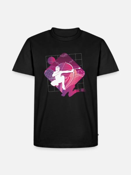 Balise fléchée Vaporwave - T-shirt Premium bio Homme - noir