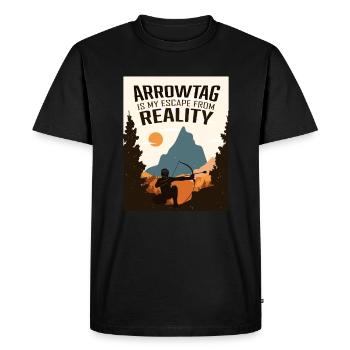 Arrowtag, Tir à l’arc - T-shirt Premium bio Homme - noir - Devant - Nico (187cm)