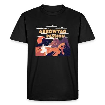 Arrowtag Passion - Men's Premium Organic T-Shirt - black - Front - Nico (187cm)