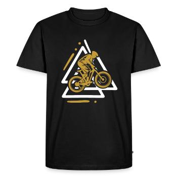 Geometry Downhill - Men's Premium Organic T-Shirt - black - Front - Nico (187cm)