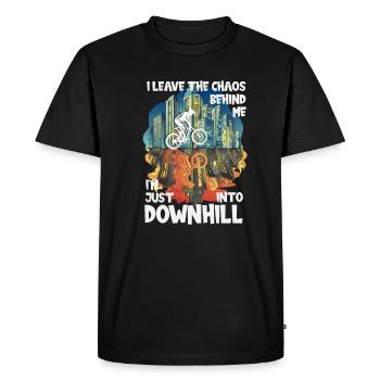 Chaos Descente - T-shirt Premium bio Homme - noir - Devant - Nico (187cm)