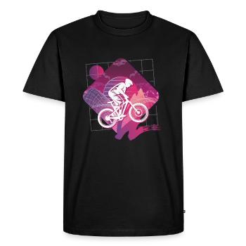 Vaporwave Descente - T-shirt Premium bio Homme - noir - Devant - Nico (187cm)
