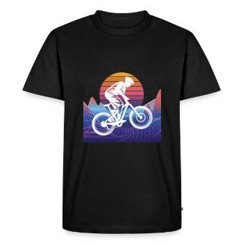 Vaporwave Descente - T-shirt Premium bio Homme - noir - Devant - Nico (187cm)