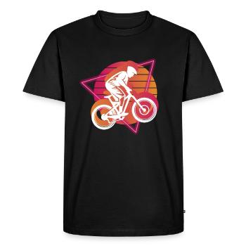 Vaporwave Descente - T-shirt Premium bio Homme - noir - Devant - Nico (187cm)