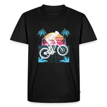 Vaporwave Descente - T-shirt Premium bio Homme - noir - Devant - Nico (187cm)