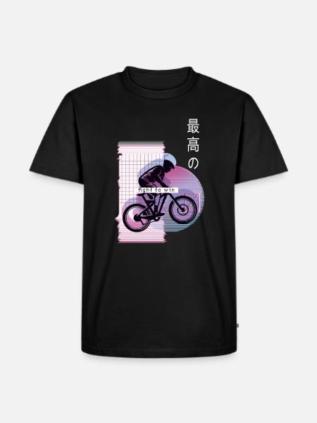 Vaporwave Metaverse Downhill - Men's Premium Organic T-Shirt - black