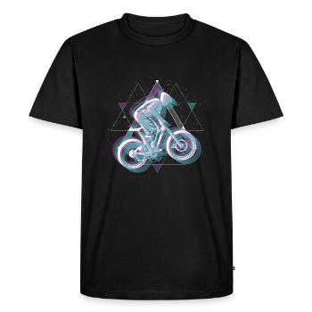 Vaporwave Space Descente - T-shirt Premium bio Homme - noir - Devant - Nico (187cm)