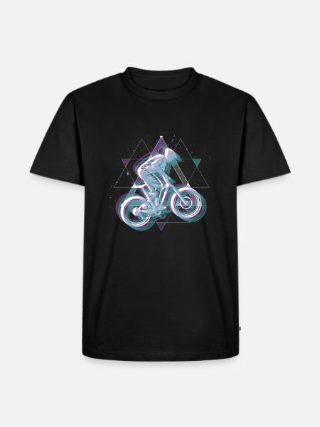 Vaporwave Space Downhill - Men's Premium Organic T-Shirt - black