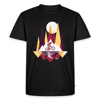 Downhill Mountain Bike - Men's Premium Organic T-Shirt - black - Front - Nico (187cm)